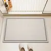 Tapete de Chão de Terra de Diatomáceas Estilo Minimalista Transfronteiriço, Tapete de Banheiro Absorvente de Água Secagem Rápida Antiderrapante, Fácil de Manter, Tapete de Entrada Antiderrapante