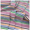 236 # Canalé Doble 1*1 (011) Tejido de Punto Rayado Algodón Puro Canalé Fino Hilo Rayado Horizontal Teñido en Hilo