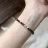 Pulseira de Granadas Naturais Autênticas Atacado com Peixe Pequeno de Prata 925 Pulseira Koi Presente para Melhor Amigo