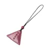 Collar Colgante de Cinabrio Cadena para Teléfono Llavero Año Zodiacal Morado Dorado Joyería de Arena Imperial Se Puede Enviar por Cuenta Ajena Colgante Triangular