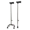 Suministrado Directamente por el Fabricante, Bastón Ajustable Antideslizante de Cuatro Patas de Acero Inoxidable para Personas Mayores, Bastón Grueso de Cuatro Patas