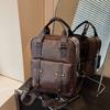Mochila de Negócios Nova 2025 Transfronteiriça Mochila Bolsa de Viagem Bolsa Masculina Bolsa Feminina Bolsa de Mão Mochila de PU Mochila de Couro