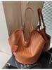 Bolsa Tote Tecida Simples Transfronteiriça para Axila Feminina, Tendência da Moda Outonal, Temperamento Popular, Bolsa de Ombro Transversal para o Dia a Dia