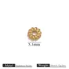 Acessórios de Joias DIY em Aço Inoxidável Banhado a Ouro 18K, Base de Flor de Contas Tridimensional, Colar, Pulseira, Separador de Base de Flor de Contas