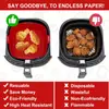 Bandeja de Silicone para Air Fryer Amazon, Bandeja Quadrada Dobrável Tridimensional, Bandeja Especial para Forno Air Fryer, Tapete de Silicone