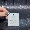 Conjunto de Brincos de Várias Peças Design Zero-Shang, Brincos da Moda com Zircônia Super Brilhante, Galvanoplastia Ecológica, Venda Direta de Joias Yiwu, Estilo Fada