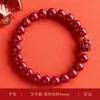 Tienda de Fábrica Auténtico Pulsera de Cinabrio para Mujer, Doce Signos del Zodíaco, Pulsera de Cuentas de Buena Suerte, Año 2026 Año del Caballo, Regalo de Año Animal
