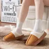 Pantuflas de algodón para otoño e invierno para mujer, de suela gruesa, antideslizantes, cálidas y esponjosas, adecuadas para que las usen las parejas en casa, también disponibles para hombres en invierno