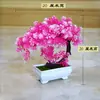 Decoração de casa criativa enfeites de flores plantas de simulação plantas em vasos bolas de grama bonsai árvores pequenas mini bolas redondas bolas de neve de cerejeira