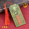 Dragón Verde Finamente Tallado de Artesano de Cobre, un Símbolo de Sabiduría y Poder, con Diseños de Tai Chi y Bagua, Adecuado para Decoración del Hogar o la Oficina