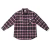 Camisa de cuadros retro estilo coreano para mujer, rosa, de manga larga, chaqueta de cuadros casual vintage de otoño