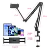 Suporte para Celular, Suporte para Tablet, Suporte de Mesa para Cabeceira, Suporte para Preguiçosos para Assistir Dramas, Rotativo, Portátil, Base Multifuncional de Metal