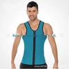 Europeu e americano plus size moletom masculino dipper verão correndo apertado fitness sportswear zíper colete sauna