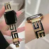 Adecuado para Correa de Muñeca para Apple Watch Iwatch45678/Se Generación Reloj Inteligente con Aceite de Perla Correa Metálica