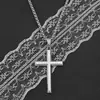 Colgante de cruz tridimensional de Amazon transfronterizo, galvanizado al vacío, no se decolora, diseño elegante, collar de alta gama, en stock en la fábrica