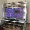 Estante de Almacenamiento para el Hogar Caja de Computadora de Metal Desnudo para Estudio Soporte para Placa Base Estante de Ángulo de Acero para el Hogar Estante Principal para Mover Ladrillos