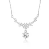 Collar de Trigo Floral con Microincrustaciones de Zirconia para Mujer, Lujo Ligero, Gama Alta, Estilo Minimalista, Accesorio de Cadena para Clavícula Único y Deslumbrante