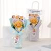 Regalo para el Día del Maestro 2025 Ramo de Girasol Sonriente de Lana Flores Tejidas Terminadas para Maestras de Jardín de Infancia