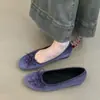 Primeiro Encontro 2026 Estilo Doce Coreano Bico Redondo Raso Slip-On Sapatilhas para Mulheres com Laço