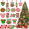 Decoração de árvore de natal Natal Pirulito de madeira enfeites de bengala de doces pendurados Mickey Mouse bolo de gengibre Natal