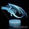 Serie de Dinosaurios Colorida Luz de Noche 3D LED Táctil Control Remoto Regalo Creativo de Navidad Lámpara de Mesa Regalo Infantil Transfronterizo