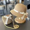 Chapéu de Palha Estilo Coreano de Verão Chapéu de Menina Chapéu de Mulher Tesouro Praia Bolsa Infantil Chapéu Protetor Solar Menina Sol Pescador Verão