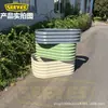 Cajas Metálicas Galvanizadas para Plantar Verduras en Techos Transfronterizas, Maceteros Metálicos Galvanizados para Jardín Exterior, Macetas Metálicas de Gran Diámetro al por Mayor