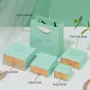 Caixas de joias de papel reciclado em estoque do fabricante com textura clara para anéis, colares e pulseiras