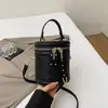 Bolso Pequeño Retro de Moda para Mujer Invierno 2025 Nueva Moda Nicho Bolso Cruzado Textura Acolchado Bolso tipo Satchel Bolso Cubo