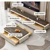 Nuevo Set de Mueble de TV y Mesa de Café de Lujo Ligero para Sala de Estar, de Pie, Adecuado para Hogares Pequeños Modernos Minimalistas