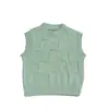 Chaleco de Punto a Cuadros Estilo Coreano para Bebé Pequeño Suéter Chaleco Suave de Punto con Cuello Redondo Estilo Primavera/Otoño Capa Exterior Versátil