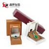 Caja de Joyería de Cuero PU de Ángulo Recto con Etiqueta Dorada Caja para Anillos Colgantes Collares Joyería Pulsera Pulsera Almacenamiento Caja de Embalaje para Joyería