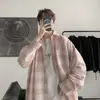 Camisa a Cuadros para Hombre Estilo Coreano Moda Otoño Estilo Hong Kong Estilo Japonés Camisa Manga Larga Verano Chaqueta de Moda Top Casual Ropa