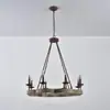 Suministro Exclusivo Transfronterizo de Candelabros de Madera Maciza Estilo Country Americano Retro Francés para Sala de Estar, Comedor, Dormitorio, Villa, Candelabros LED de Lujo Ligero