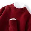 Suéter Cálido Grueso 100% Cachemira de Montaña para Hombre Cuello Medio Alto Suéter de Negocios Manga Larga Jersey Tejido de Lana