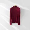 26ª Primavera Nuevo Modelo Base de Cachemira y Seda Cuello Alto para Mujer Ligero Transpirable Estilo Elegante Ropa para Mujer Venta Directa de Fábrica