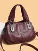 Bolso de hombro cruzado para mujer de piel sintética, moda transfronteriza versátil de alta gama para mamá, bolso cruzado de gran capacidad para mujeres de mediana edad