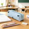 Estuche para Lápices Estudiante Estilo Nuevo Lazo Transfronterizo, Bolsa de Almacenamiento Pequeña Floral Simple, Organizador de Escritorio de Gran Capacidad para Papelería