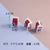 Nueva Mini Bebida de Leche Resina Estéreo Simulación Botella Pequeña Micro Paisaje Escena Diseño Modelo Accesorios Adornos