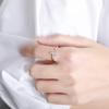 Anillo de plata de ley S925 Damila de doce constelaciones para mujer, moda coreana, circonita, anillo abierto, accesorios, fabricante, en stock