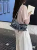 Bolso de Mezclilla Lavada Versátil de Moda para Verano 2026 Nuevo Estilo Elegante Bolso de Hombro para Mujer