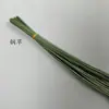 Fio de aço para modelagem de grama, grama, design de flores para casamento, planta de simulação, material para arranjo de flores, cola macia, folha verde, arame de ferro, DIY