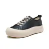 Primera Capa Piel de Vaca Plantilla de Piel de Oveja Zapatos Blancos Mujer 2026 Otoño Invierno Nuevos Zapatos de Suela Gruesa Casual Aumentador de Altura Cómodos No Cansan los Pies