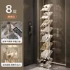 Zapatero multicapa, simple y ahorrador de espacio para apartamentos de alquiler, organizador de zapatos detrás de la puerta, estante de almacenamiento para dormitorios, zapatero inclinado de lujo ligero