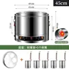 Olla Multifuncional para Cocinar Fideos de Acero Inoxidable, Olla para Dumplings de Negocio de Fideos, Olla para Sopa de Carnes Estofadas, Olla Caliente Picante, Estufa para Cocinar Oden