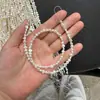 Perlas irregulares estilo Barroco de 4-5 mm, sin hoyos, alto brillo, 38 cm de largo, perforación horizontal, brillo en ambas caras, un collar de más de 80 piezas