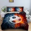 Amazon juego de cama de tres piezas baloncesto fútbol impresión digital 3D ropa de cama comercio exterior transfronterizo venta al por mayor de textiles para el hogar