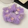Diadema de doble capa con diseño de celebridad de internet de estilo coreano para el cabello con intestino grueso, estilo francés, con lazo de rosa, de goma, con cola de caballo alta, estilo Xianmei, cuerda para la cabeza.