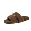 Suaves y mullidas~ Pantuflas de felpa para mujer, nuevo modelo primavera y otoño 2026, versátiles con forma de H, de suela plana, antideslizantes, pantuflas casuales y cómodas