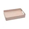 Bandeja com Fundo de Madeira Virelli 25cm x 15cm x 5cm Metal Bege - Lyor